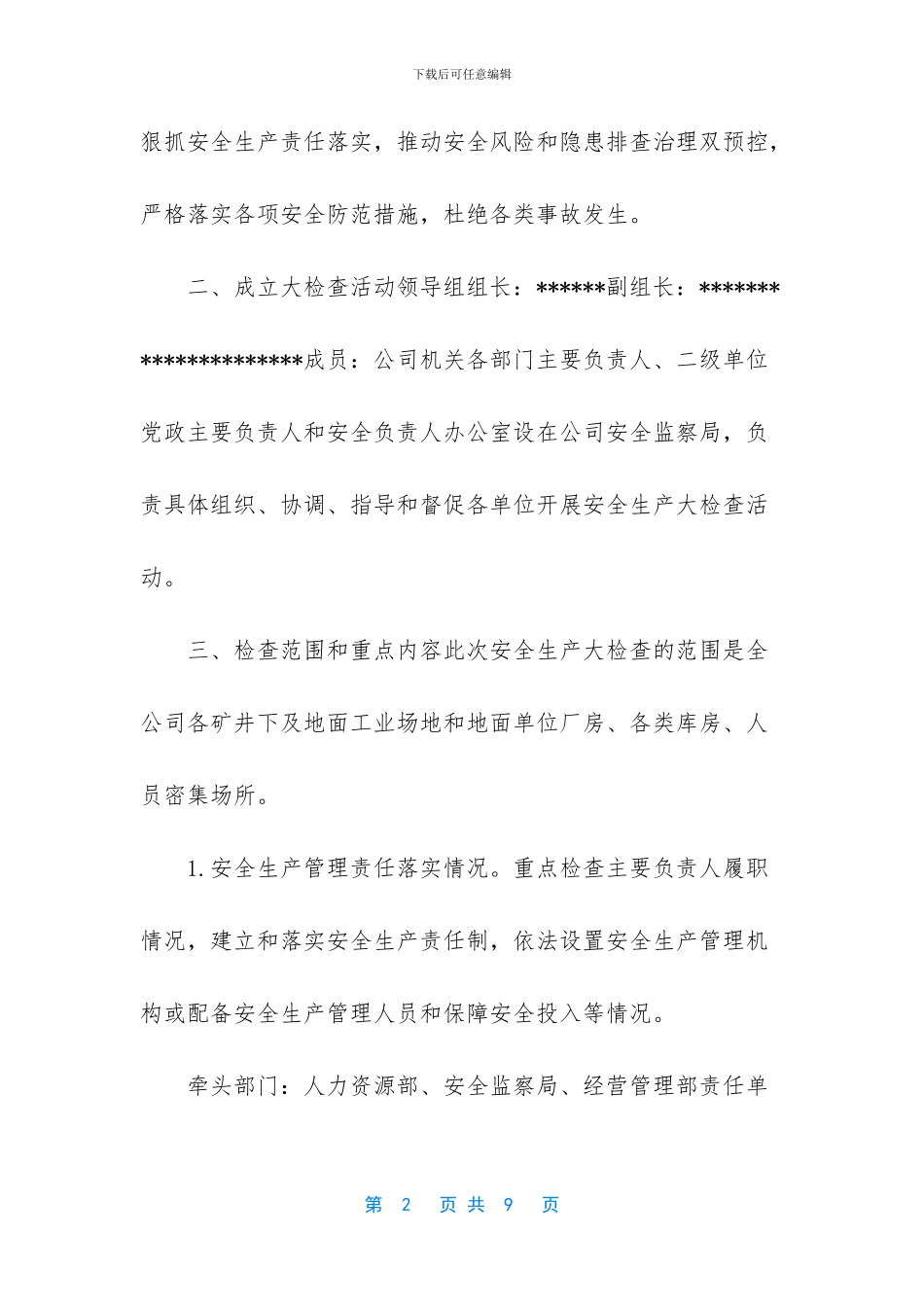 -公司安全生产大检查实施方案_第2页