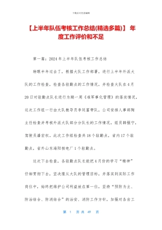 -年度工作评价和不足