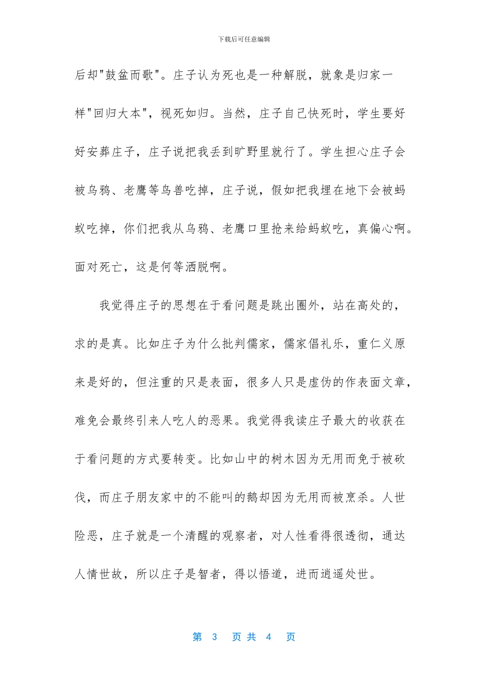 -庄子逍遥于天地间读后感_第3页