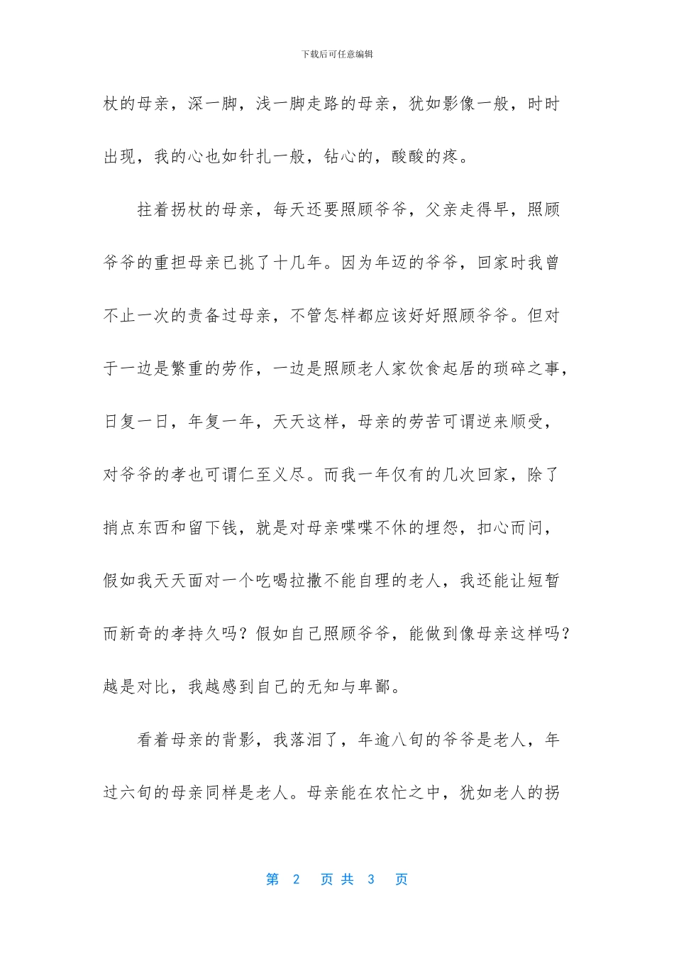 -怀念母亲的优美散文_第2页