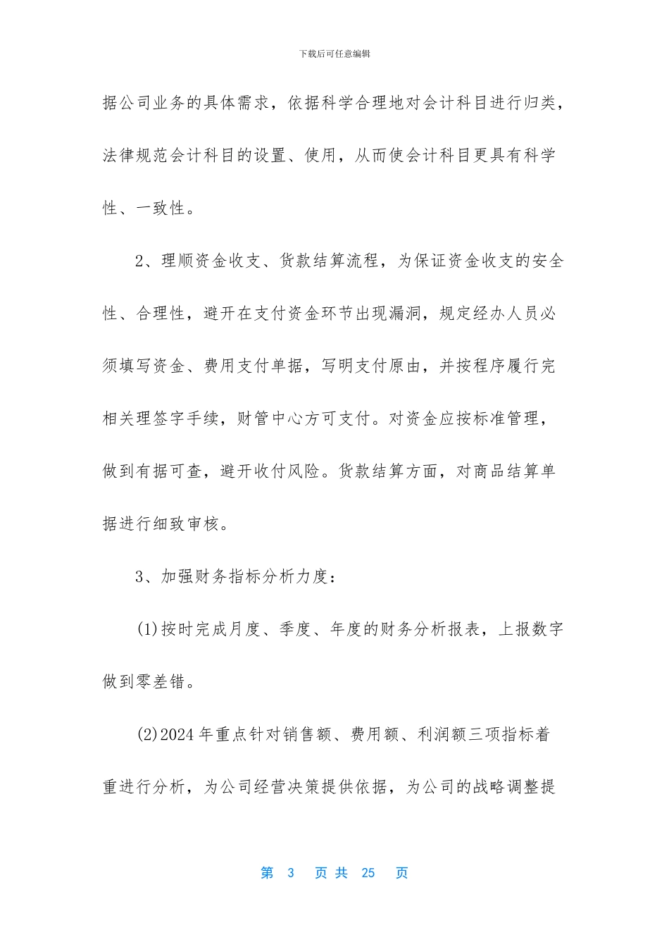 -财务总监岗位工作计划_第3页