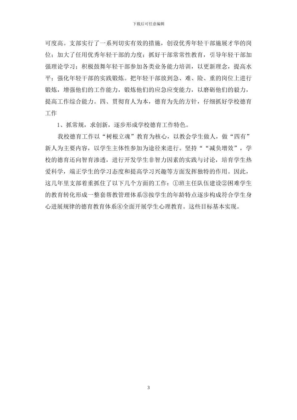 12年中学党支部工作总结报告_第3页