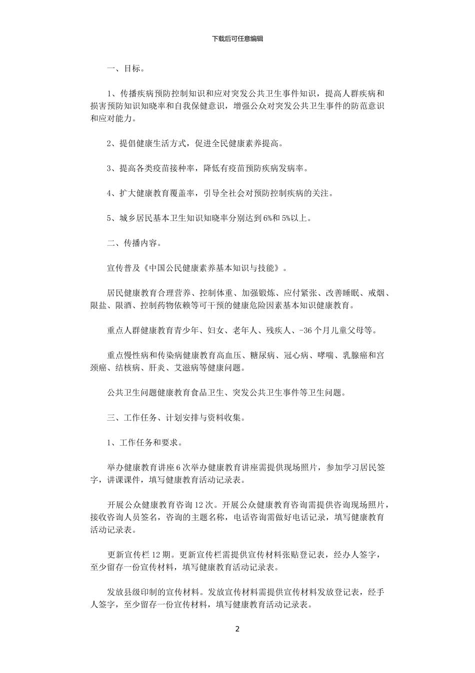 2024卫生院控烟工作计划范文_第2页