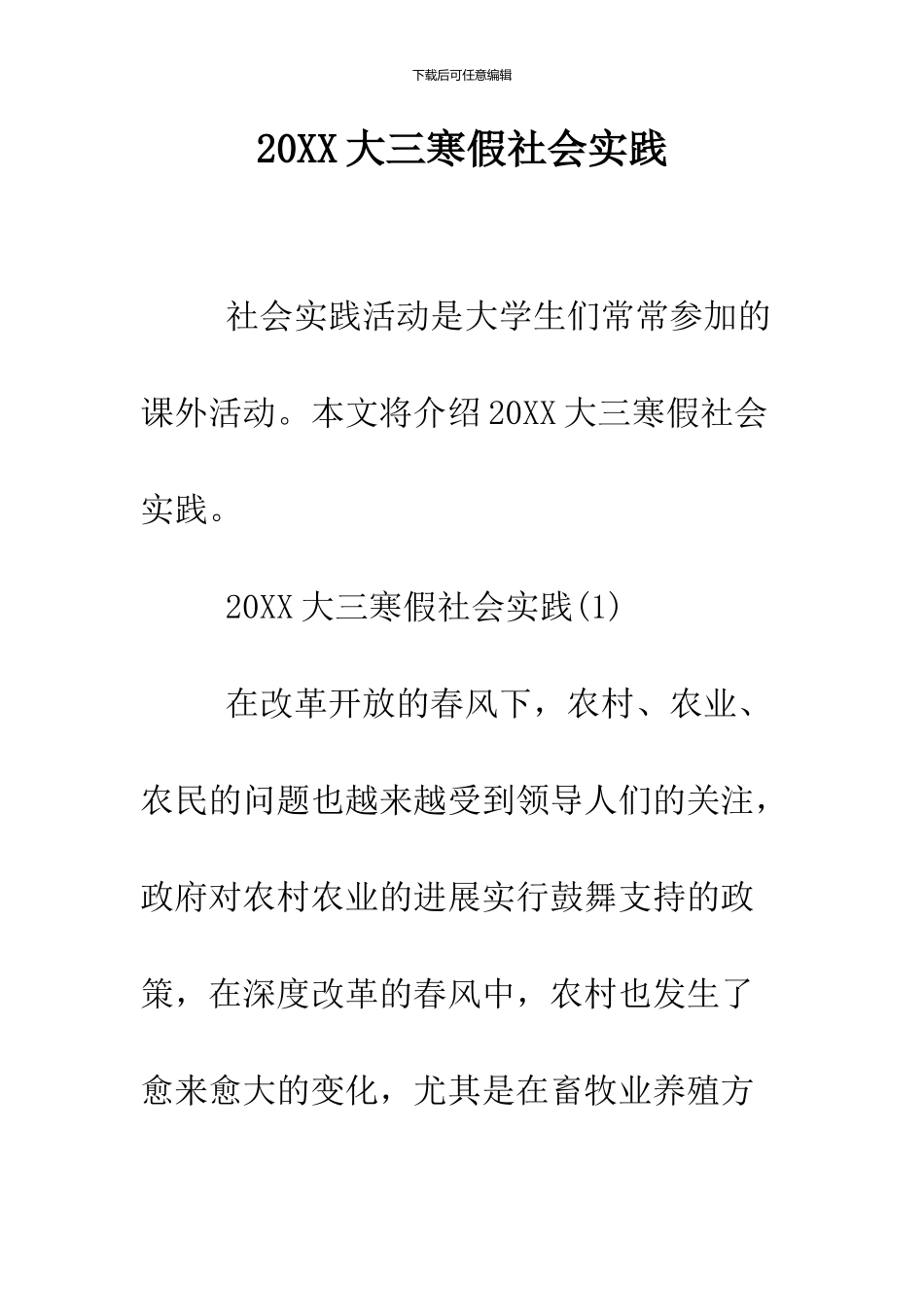 2024大三寒假社会实践_第1页