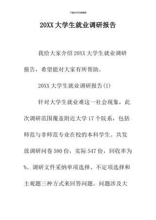 2024大学生就业调研报告