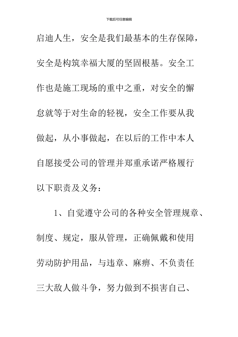 2024安全保证书范文_第2页