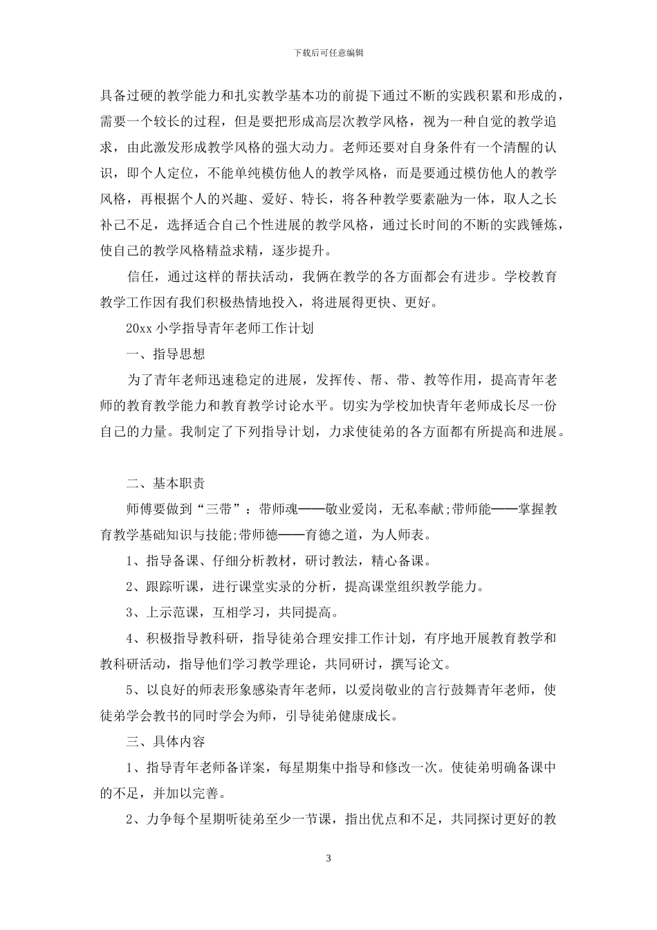 2024小学指导青年教师的工作计划_第3页