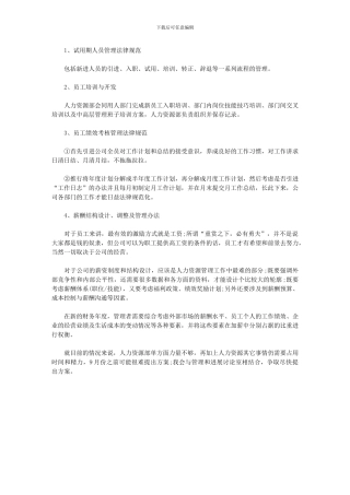 2024年-人力资源工作计划