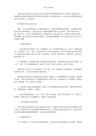 2024年-团队工作计划范文