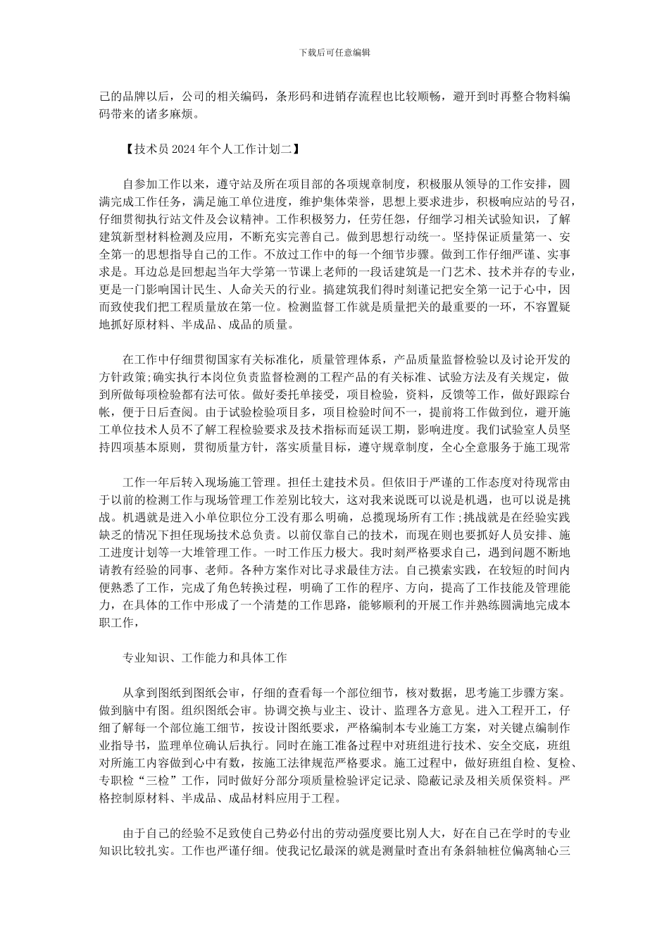 2024年-技术员工作计划_第3页