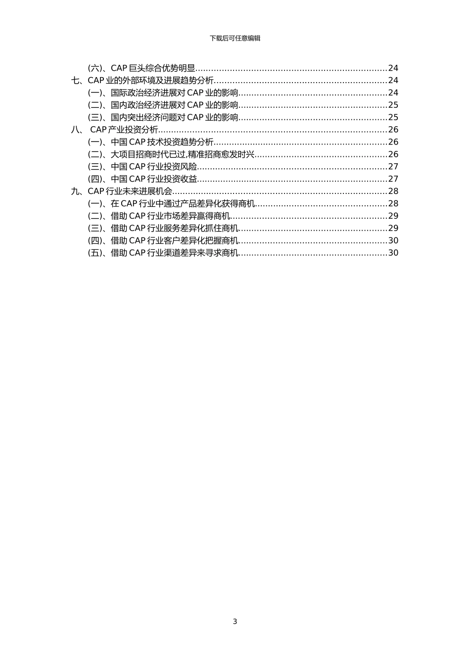 2024年CAP行业洞察报告及未来五至十年预测分析报告_第3页