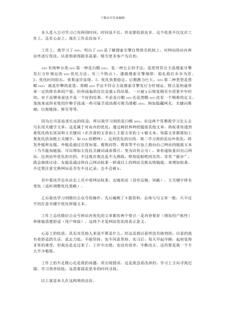 2024年seo实习工作总结