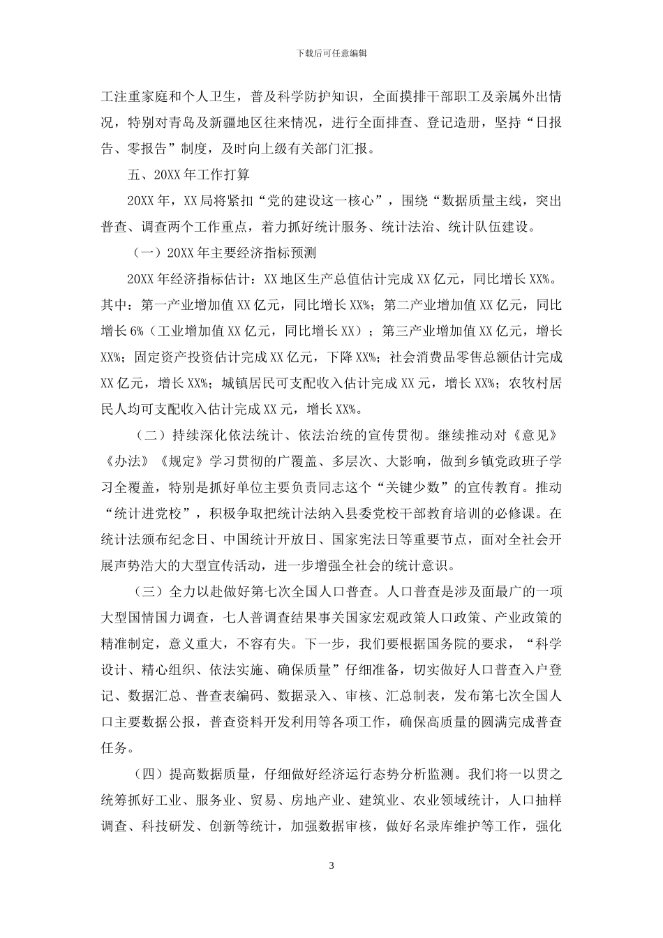 2024年XX统计工作总结打算_第3页