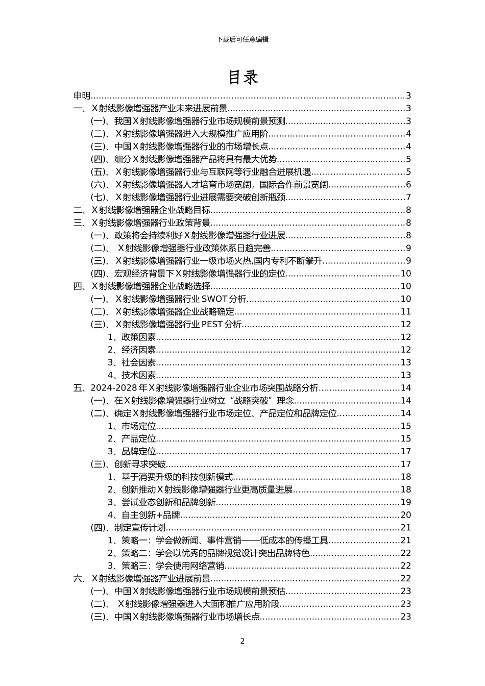 2024年X射线影像增强器行业市场突围建议及需求分析报告_第2页