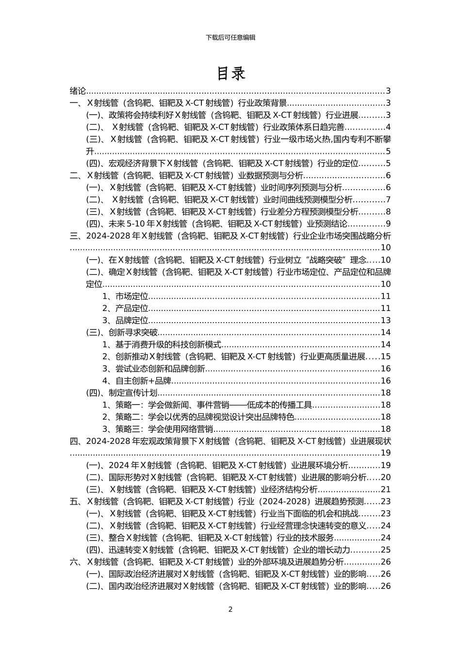 2024年X射线管行业洞察报告及未来五至十年预测分析报告_第2页