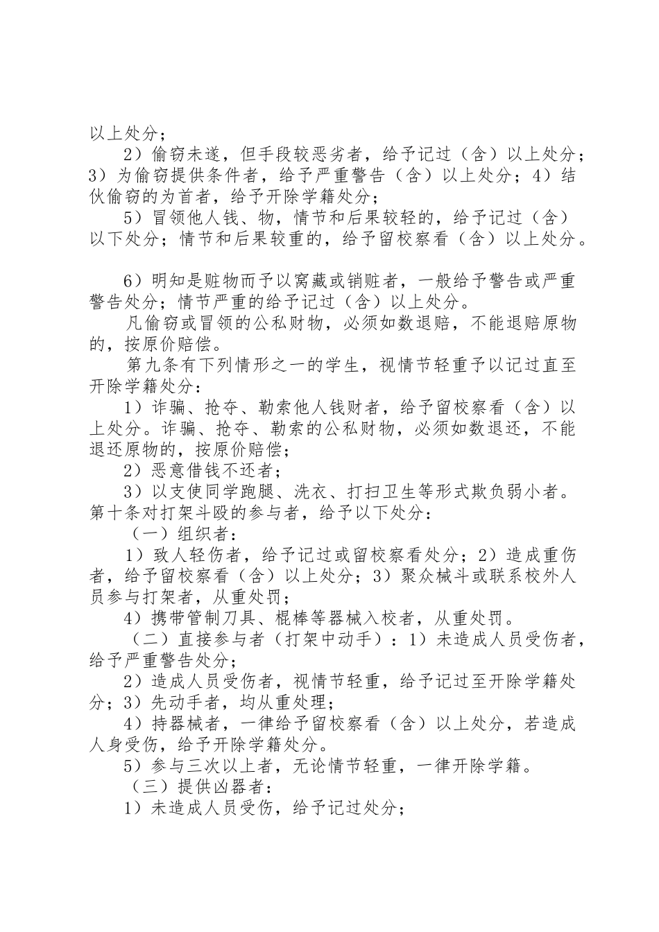 学校《学生违纪处分条例》_第3页