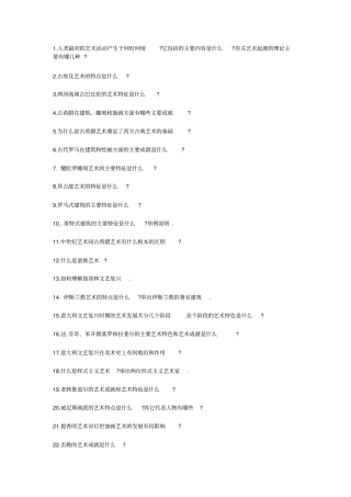 美术史论考试题