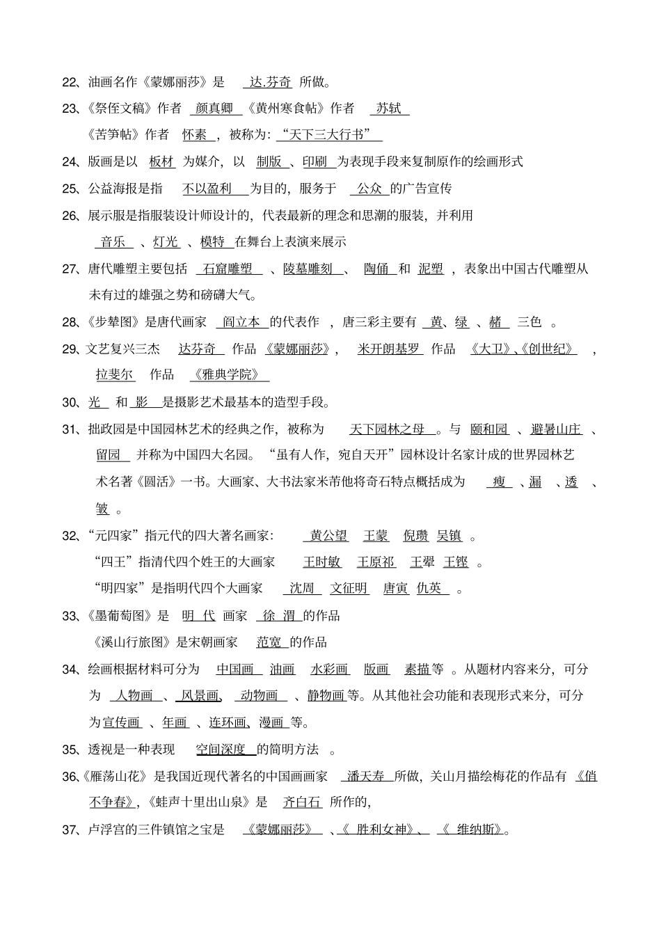 美术理论考级资料_第2页