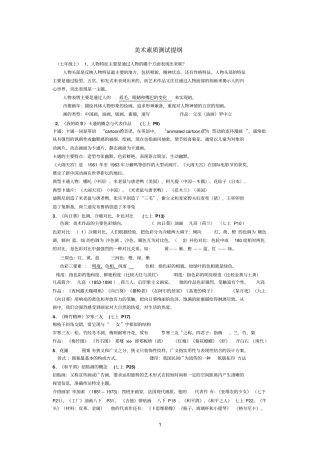 美术素质测试提纲