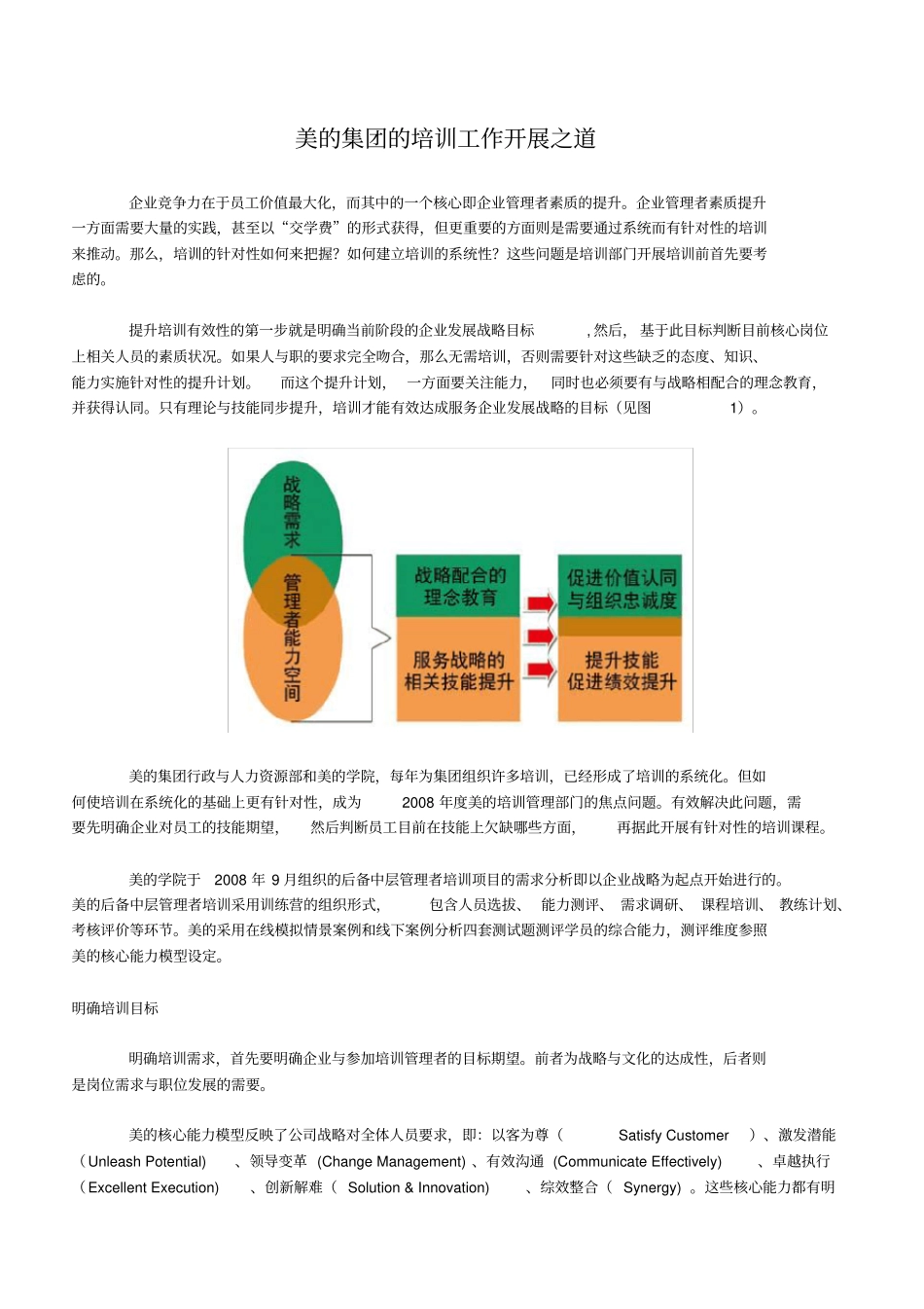 美的集团的培训工作开展之道_第1页