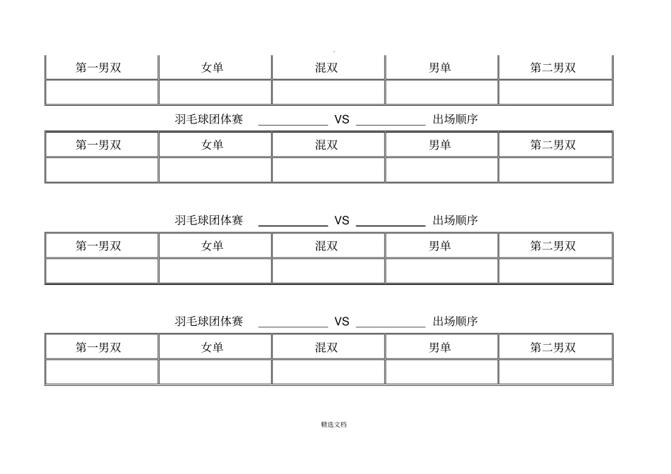 羽毛球团体赛计分表_第3页