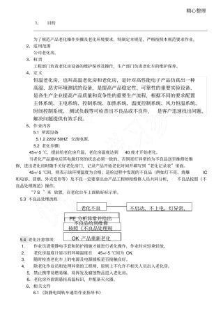 老化测试管理规定