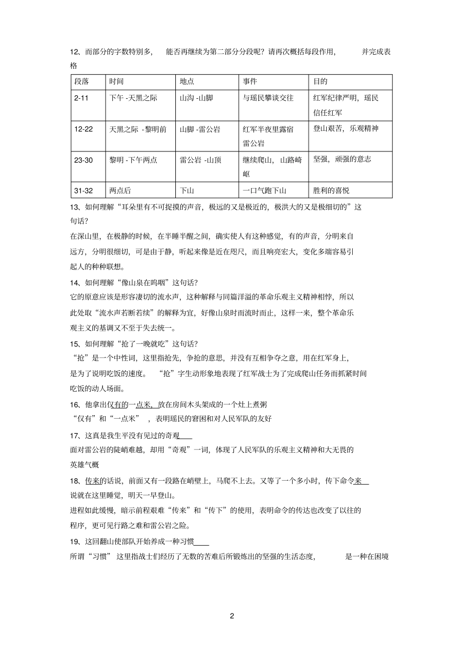 老山参考资料界、永远执着的美丽题目整理_第2页