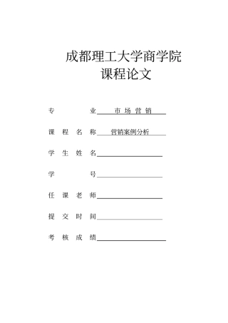 老板电器营销案例分析报告资料