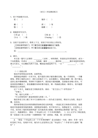 老王评价测试练习