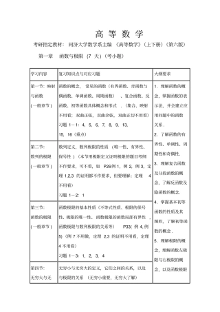 考研数学三大纲详解教材分析