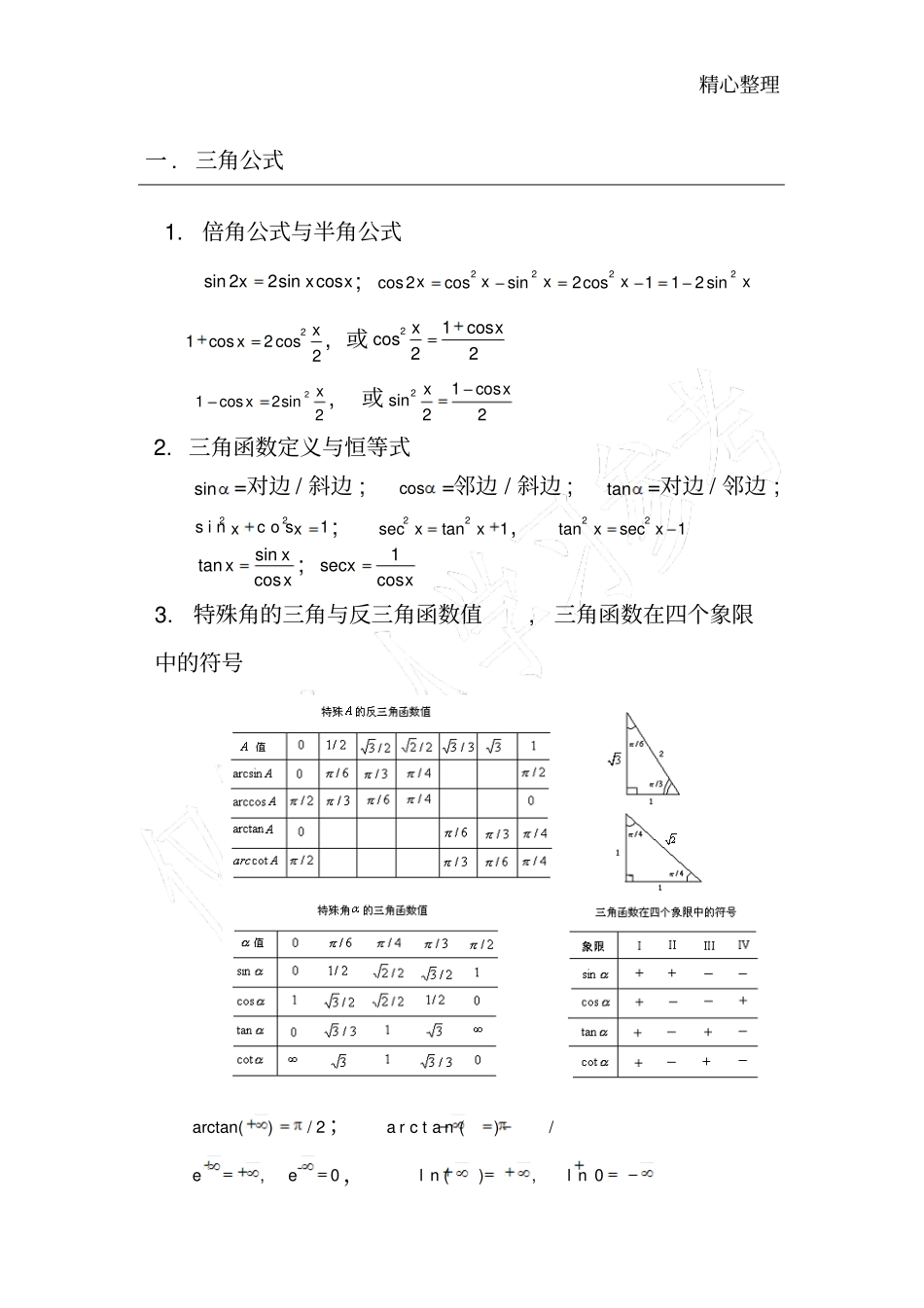 考研数学必备公式不看后悔_第1页