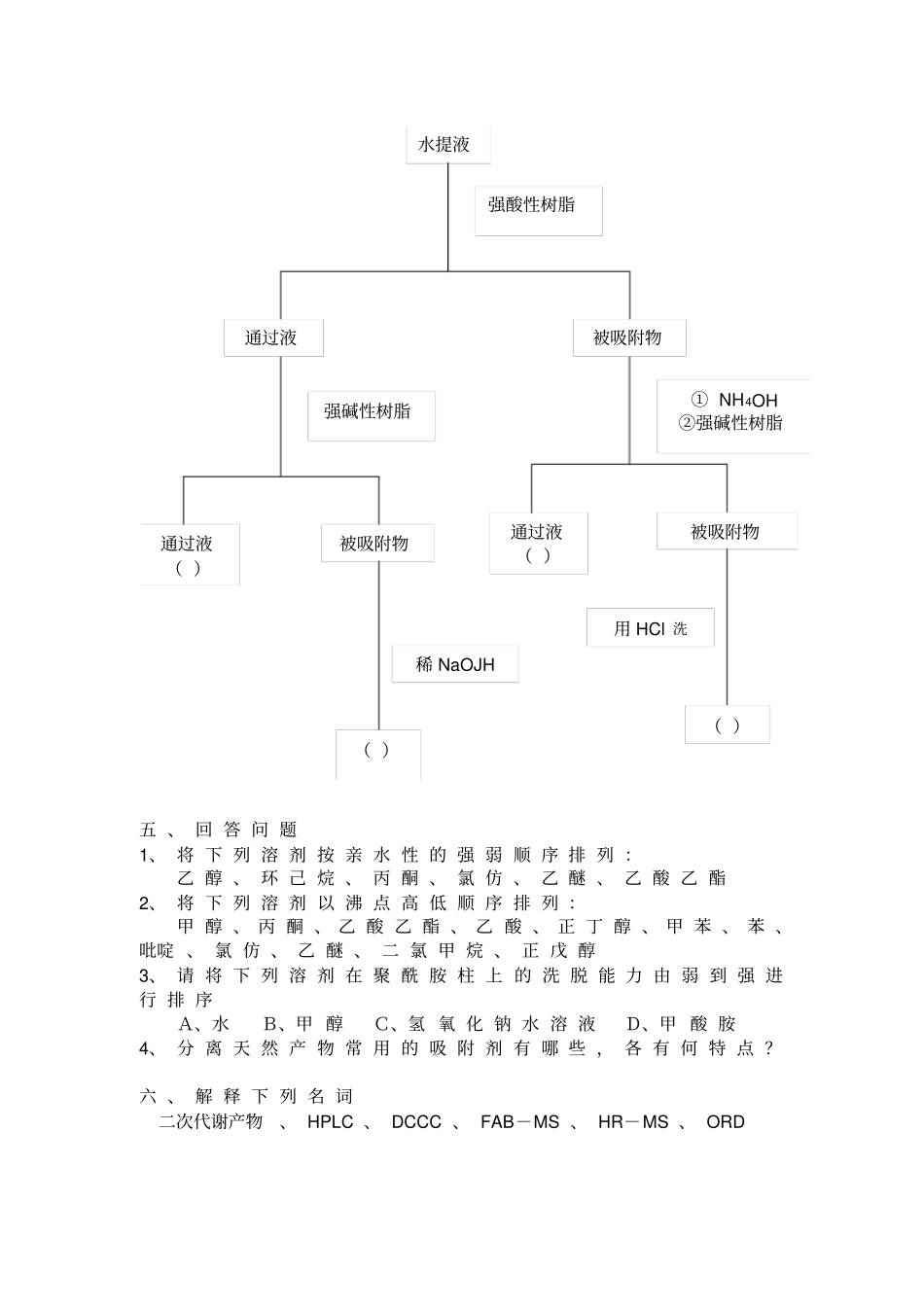 考研期末最佳中药化学习题资料_第3页