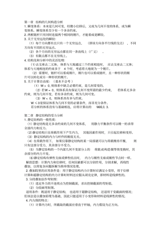 考研结构力学知识点梳理