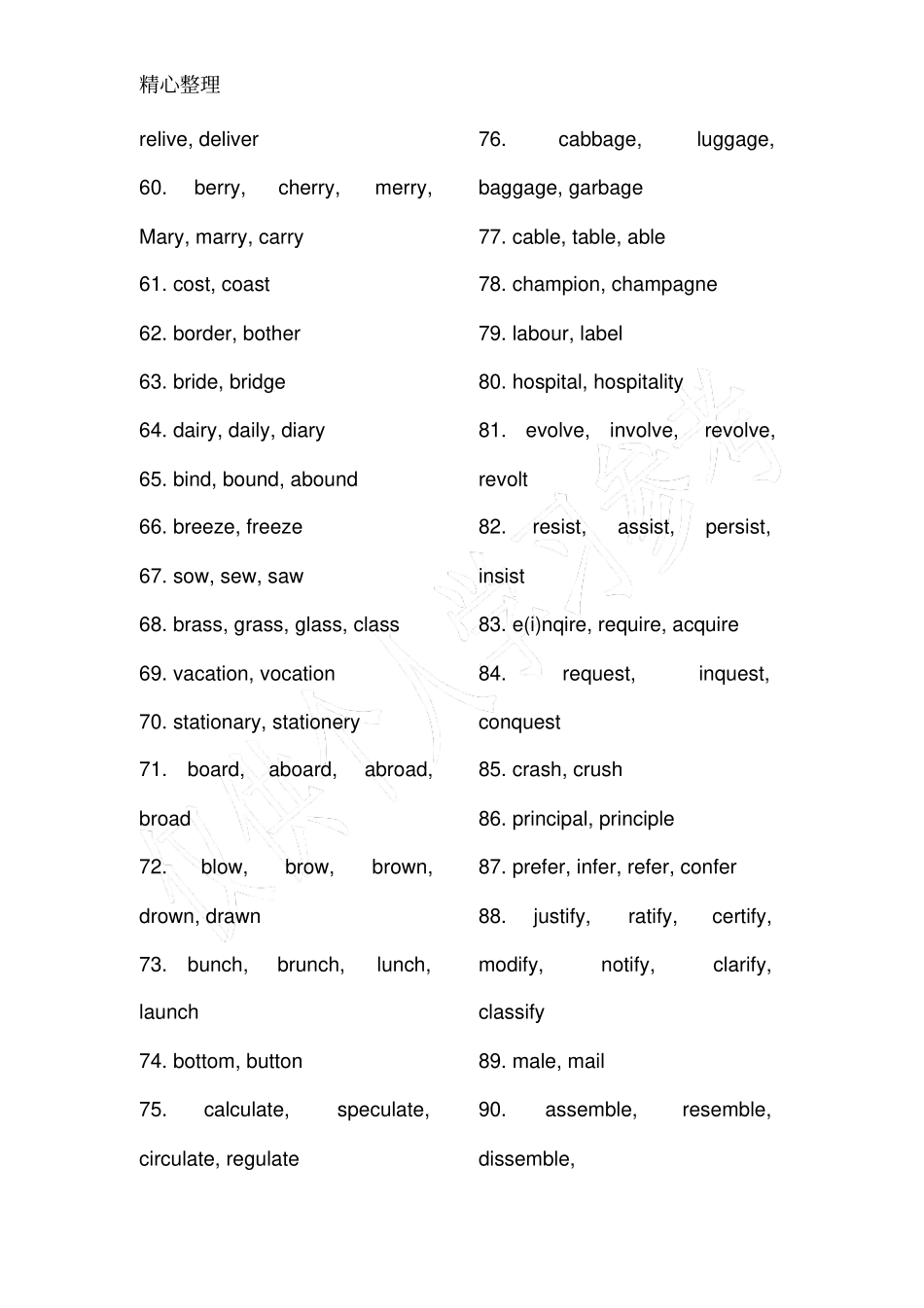 考研英语中常用易混淆词汇_第3页