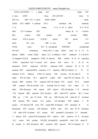 考研英语形近词辨析整理版