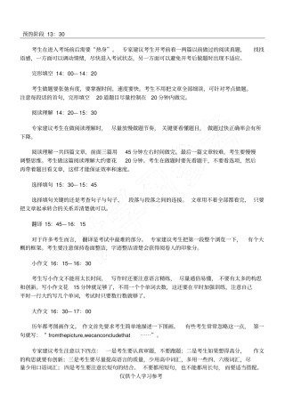 考研英语时间分配