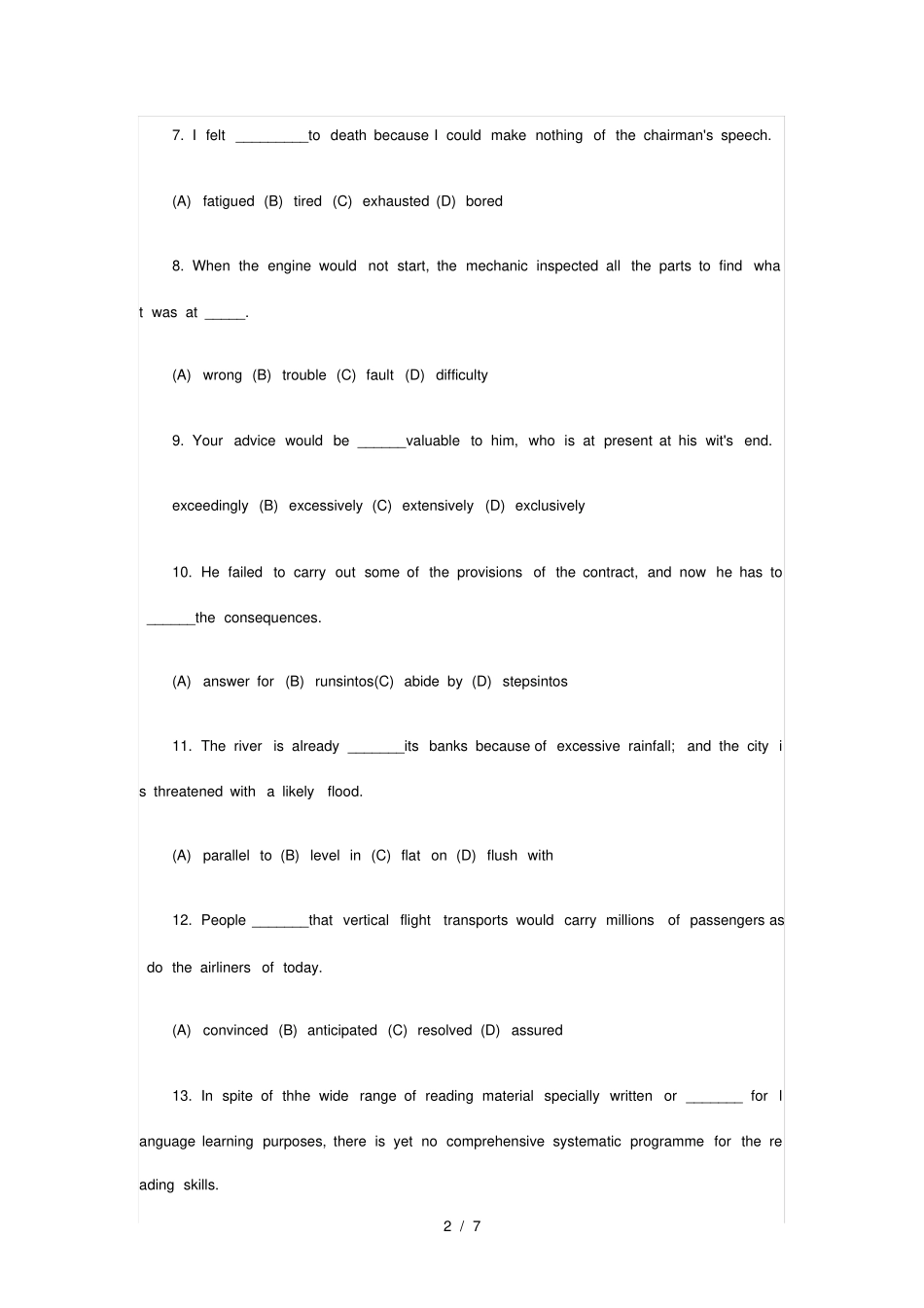 考研英语词汇复习测试题及答案解析2_第2页