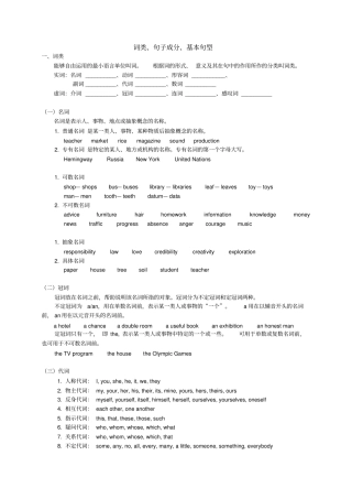 考研英语语法之词性句子成分基本句型