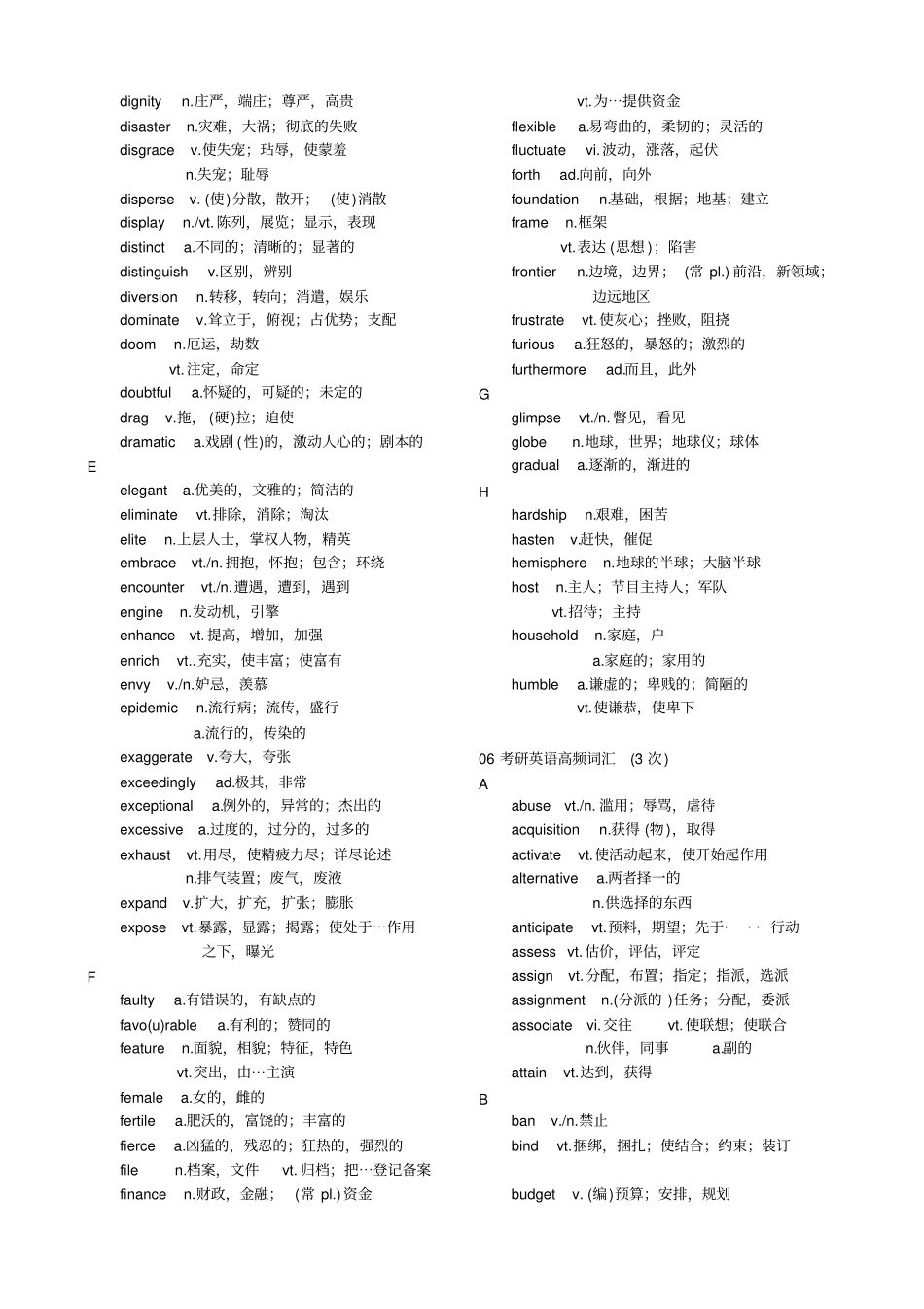 考研英语高频单词_第2页