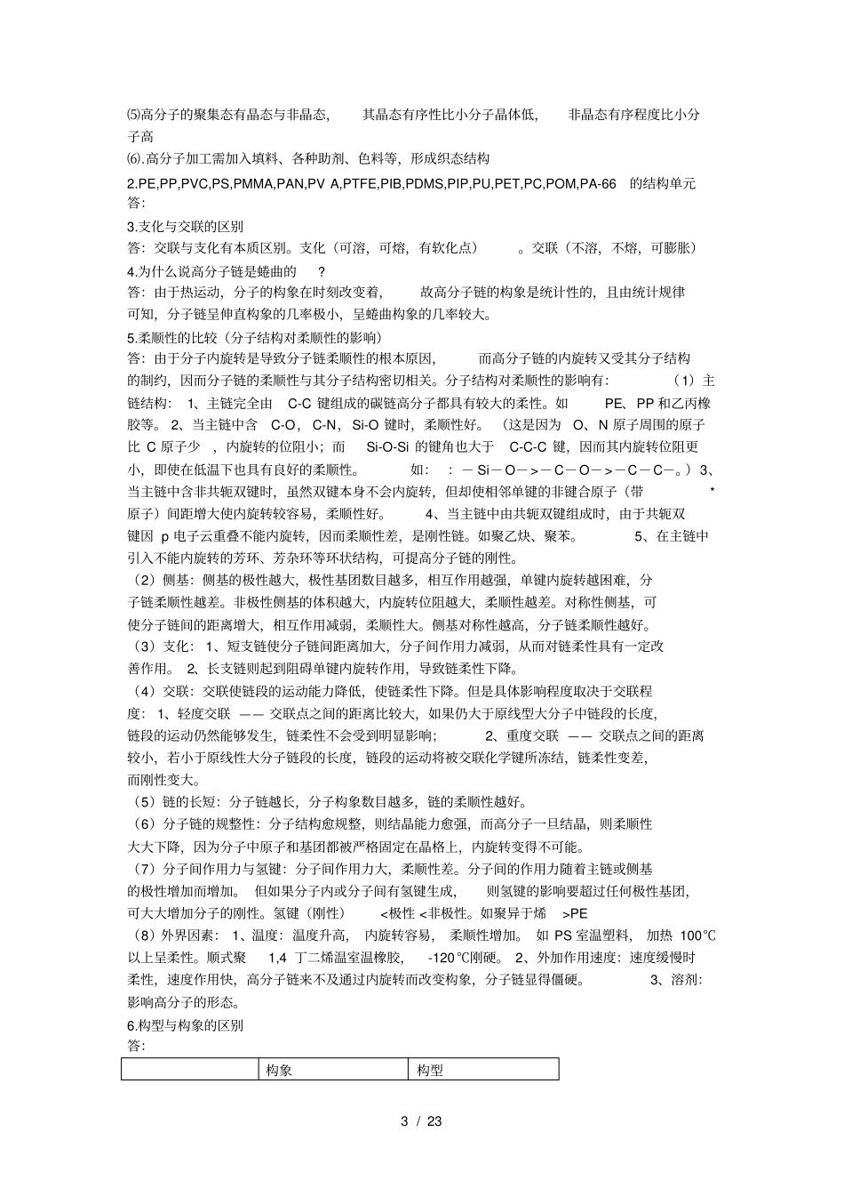 考研高分子物理名词解释史上最全最详细-超全超详细何曼君金日光董炎明何平笙励杭泉徐世爱张丽华马敬红_第3页