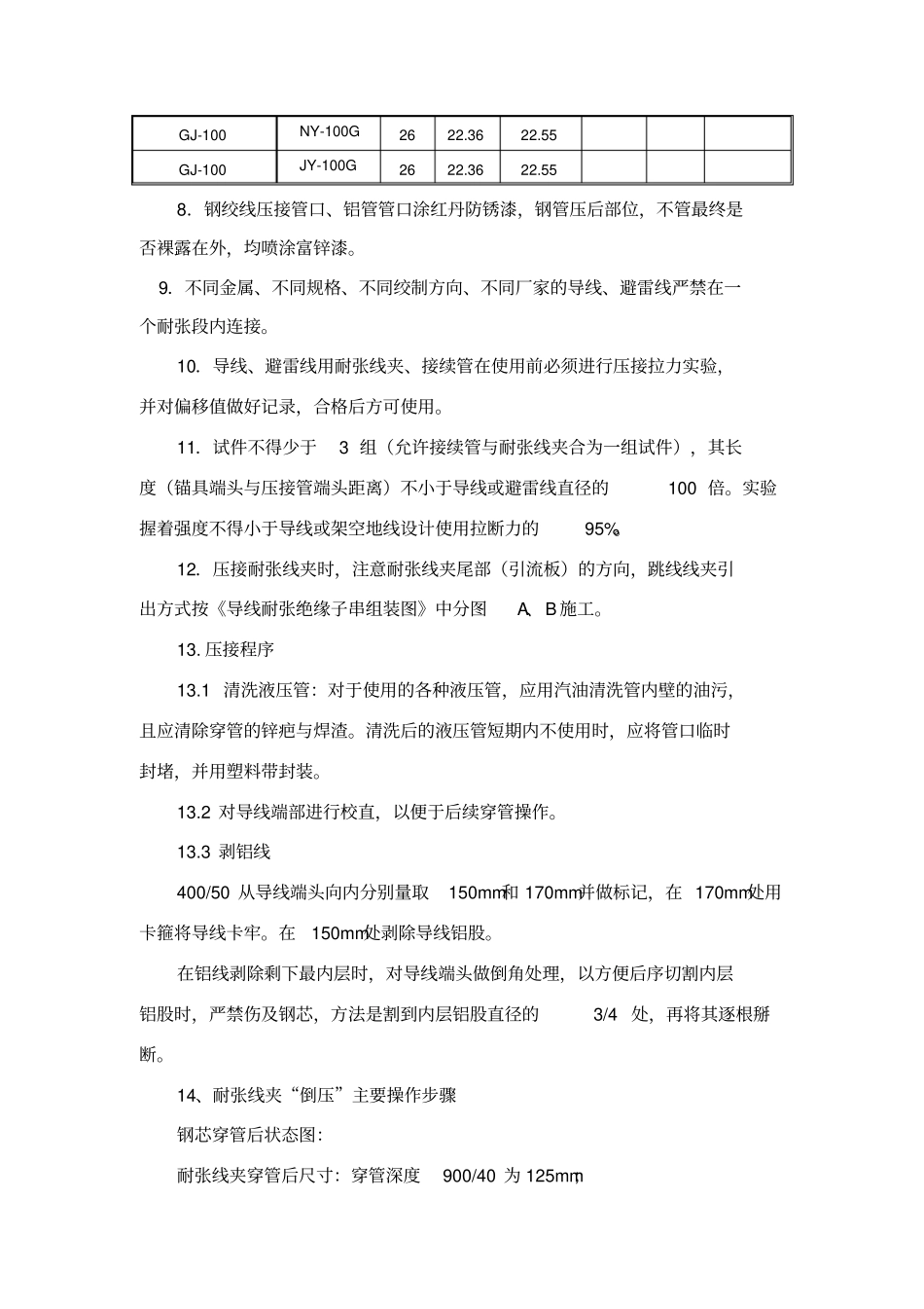 耐张线夹及接续管主要技术参数_第3页