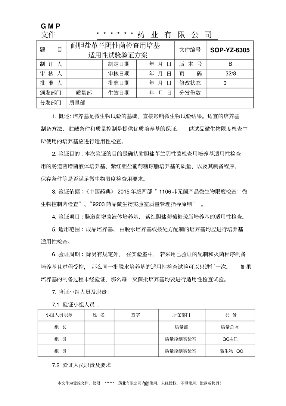 耐胆盐革兰阴性菌检查用培养基适用性检查验证方案汇总_第1页