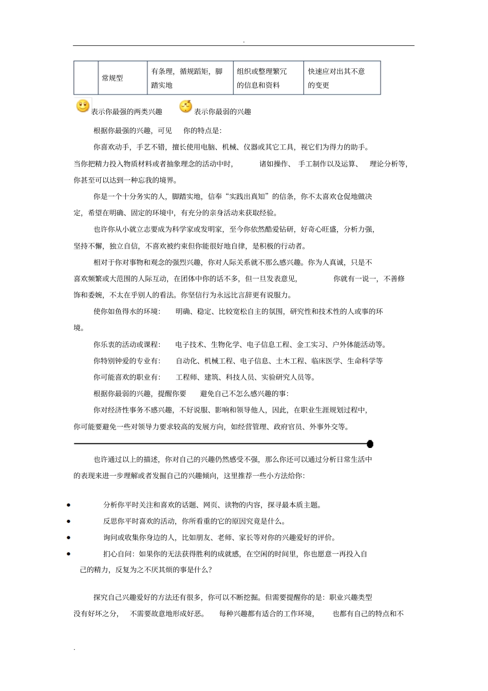 职业兴趣探索报告_第2页