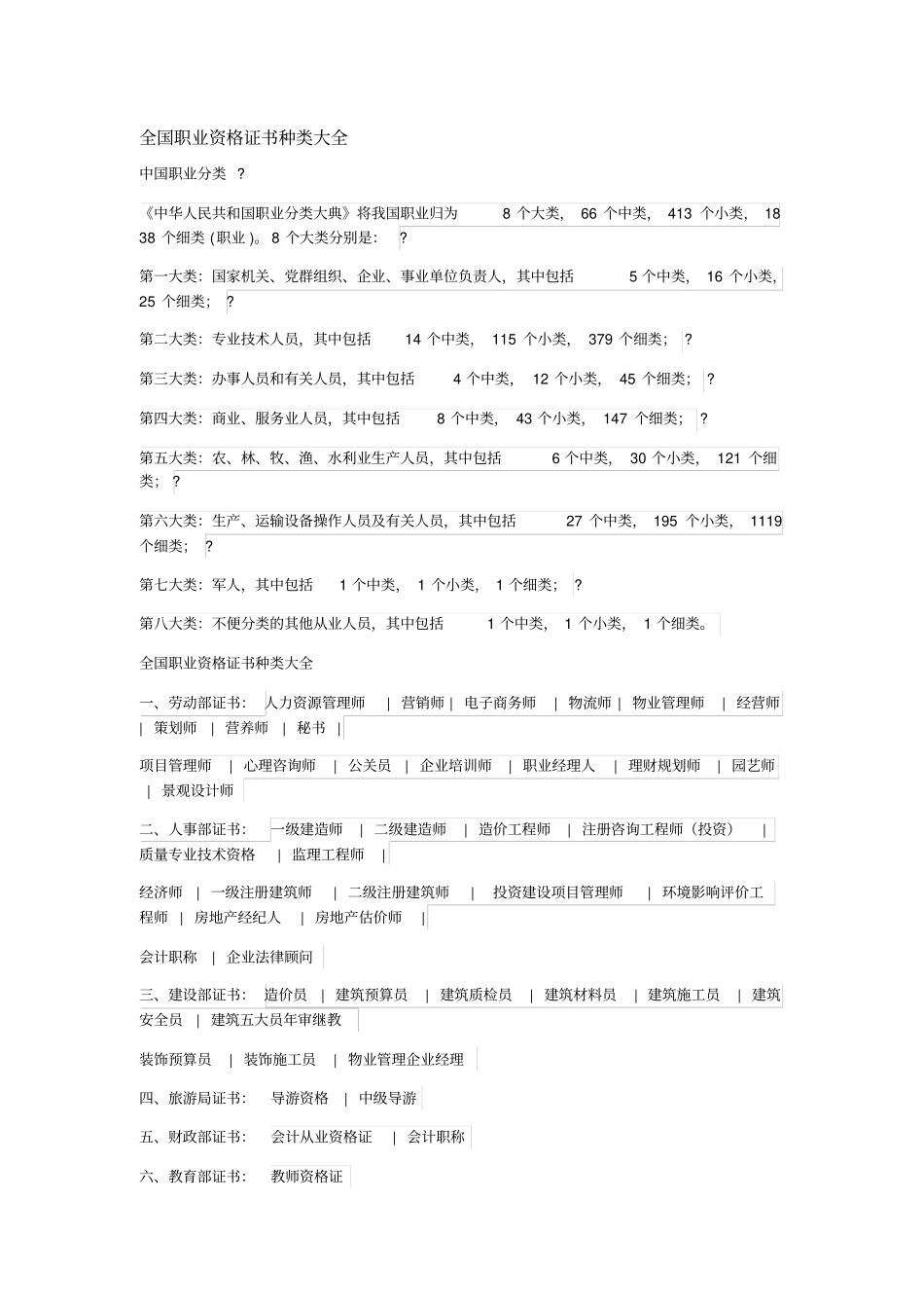 职业分类大全_第1页