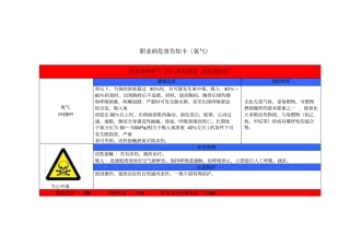 职业病危害告知卡氧气