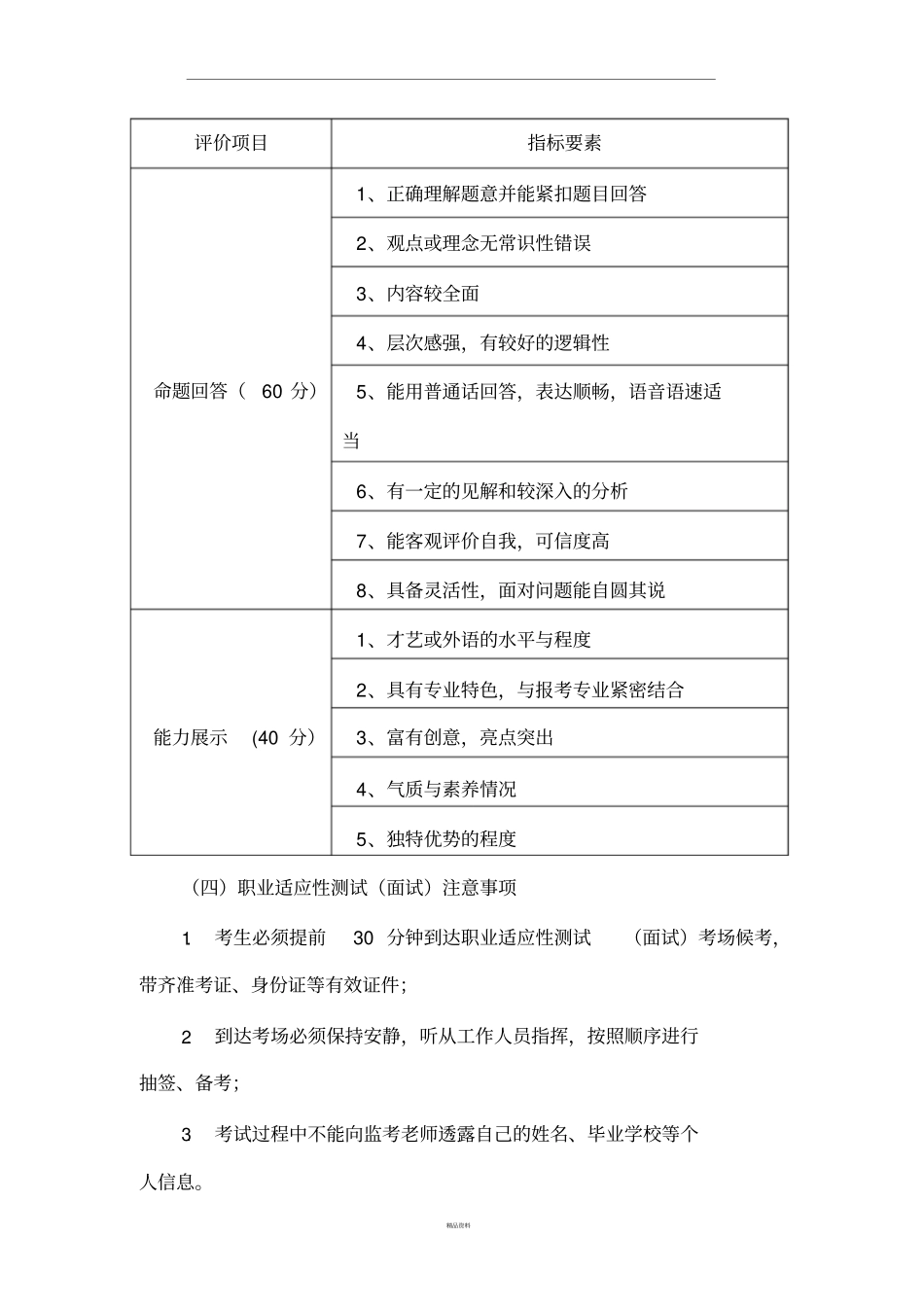 职业适应性测试面试要求_第2页