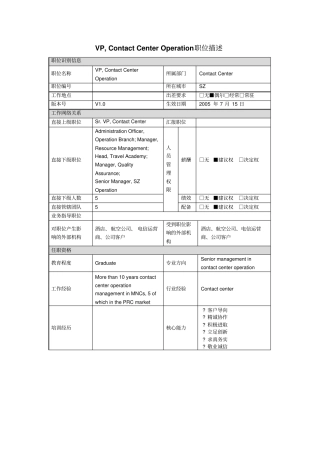 职位描述-VPOperation