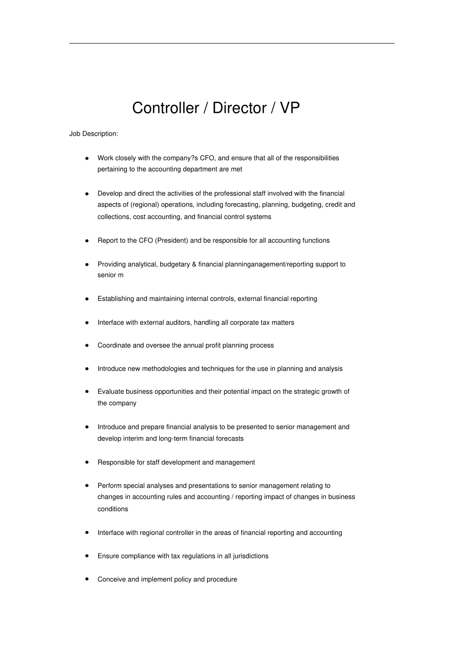 职位英文描述_第1页