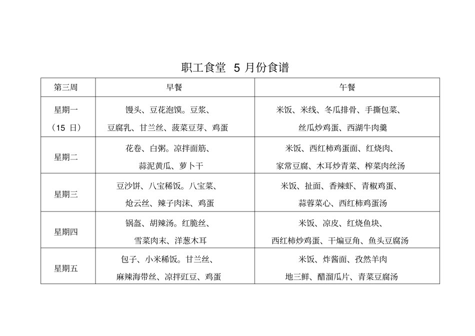 职工食堂5月份食谱_第3页