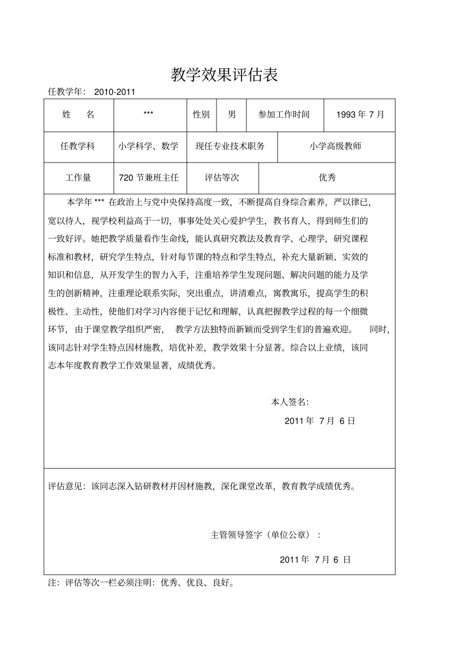 职称用班主任工作评价表_第2页
